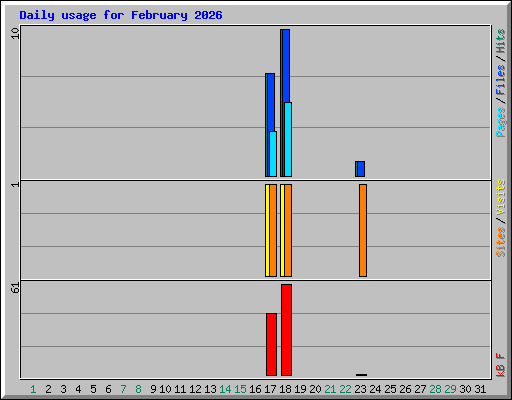 Daily usage for February 2026