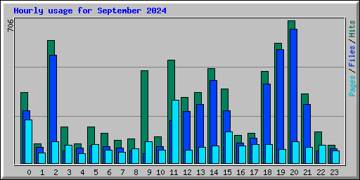 Hourly usage for September 2024