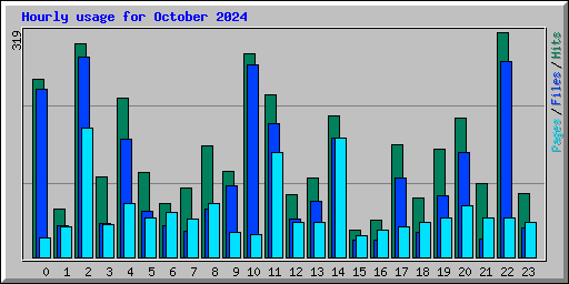 Hourly usage for October 2024