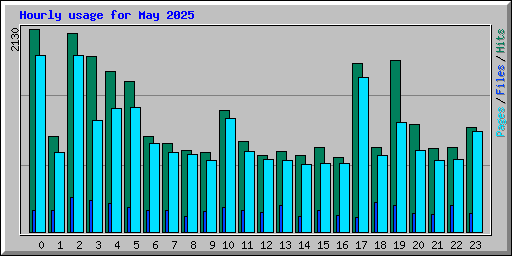 Hourly usage for May 2025
