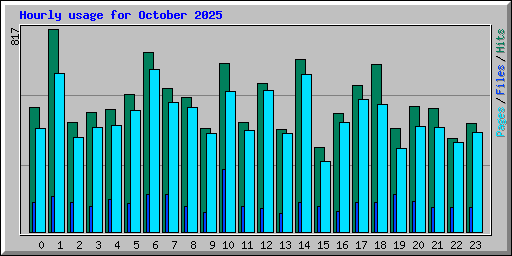 Hourly usage for October 2025