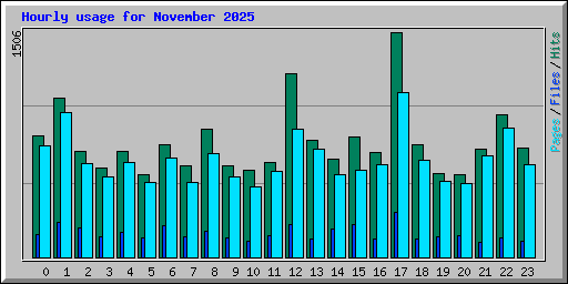 Hourly usage for November 2025