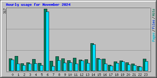 Hourly usage for November 2024